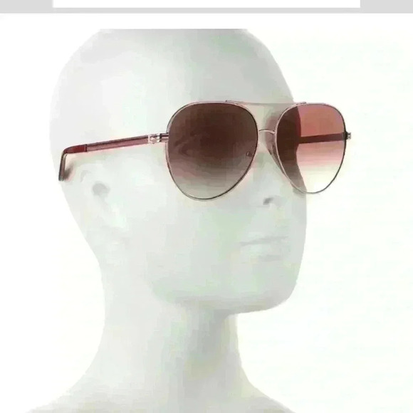 Tory Burch Gradient Aviator style sunglasses- Gold & pink comes with case / bag main image 9